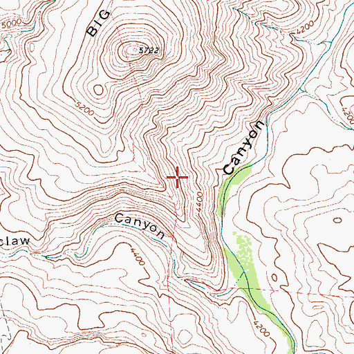 Topographic Map of Big Aguja Springs, TX