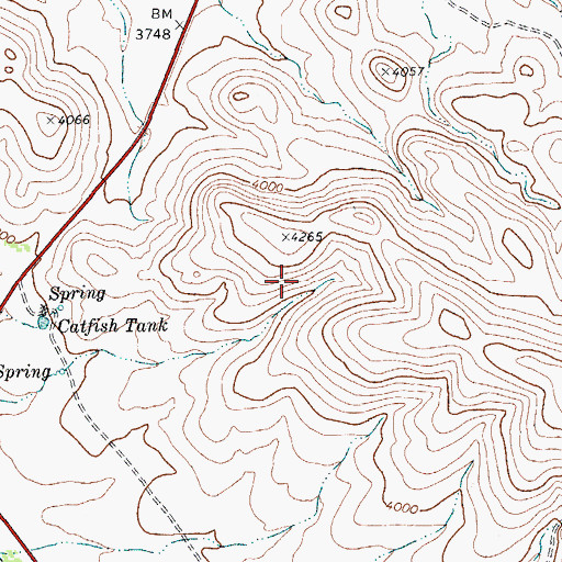 Topographic Map of Dark Canyon Springs, TX