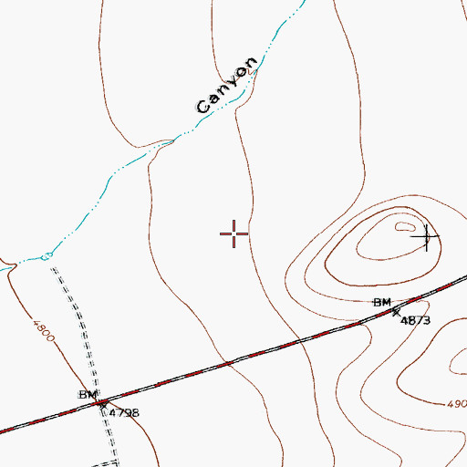 Topographic Map of El Muerto Springs, TX