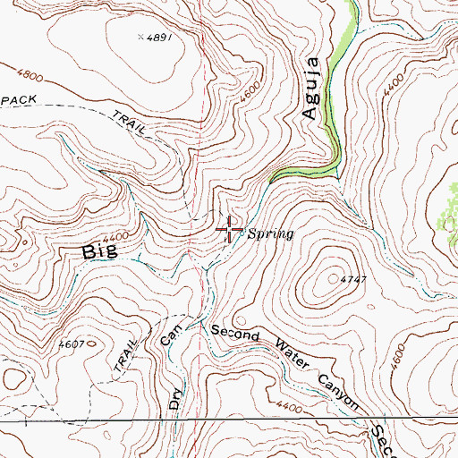 Topographic Map of Ojo Grande Spring, TX