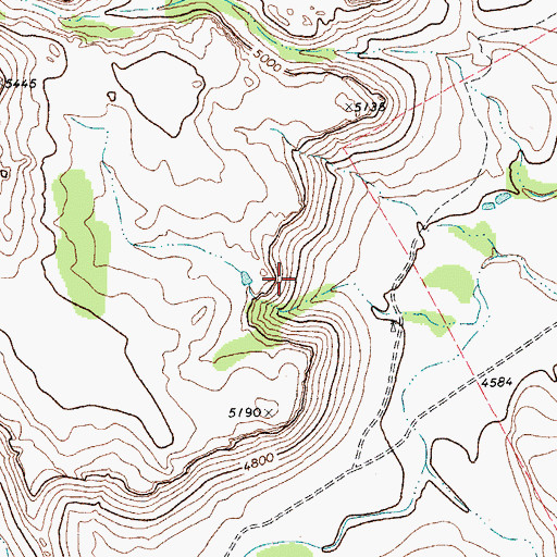 Topographic Map of Tippett Springs, TX