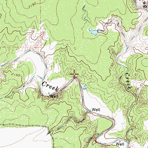Topographic Map of Spring Creek Springs, TX