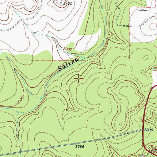 Topographic Map of Christmas Canyon Spring, TX