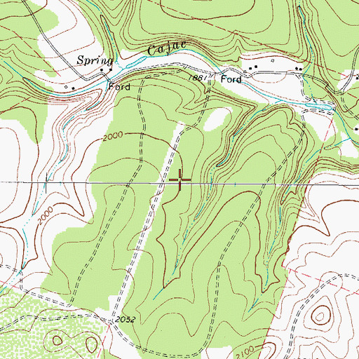 Topographic Map of Coleman Springs, TX
