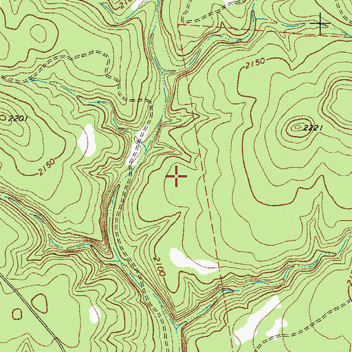 Topographic Map of Gentry Springs, TX