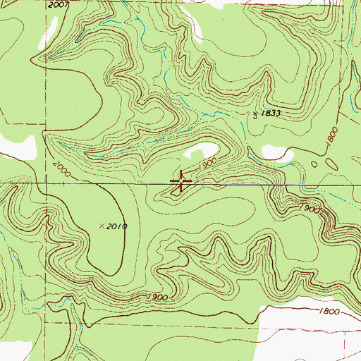 Topographic Map of Scott Springs, TX