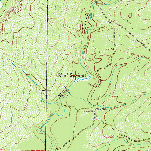 Topographic Map of Mud Springs, TX