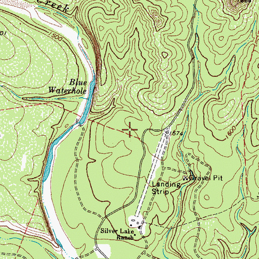 Topographic Map of Silver Springs, TX