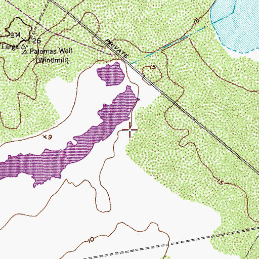 Topographic Map of Ojo de Agua Spring, TX