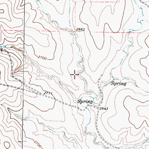 Topographic Map of First Springs, TX