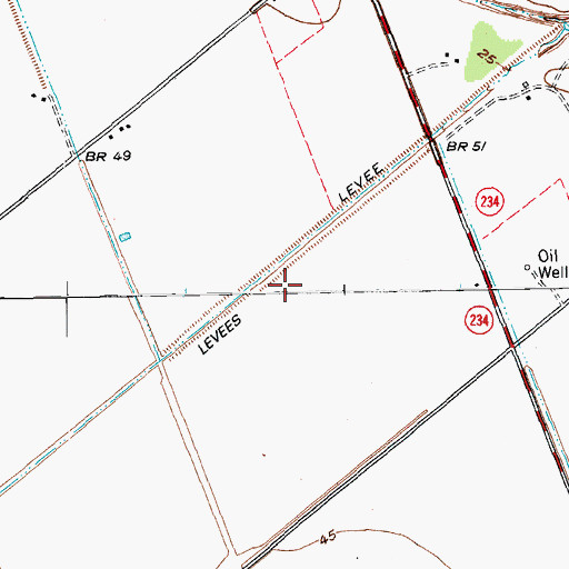 Topographic Map of Brick Factory Springs, TX