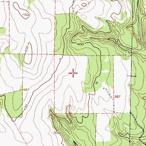 Topographic Map of Caney Creek Springs, TX