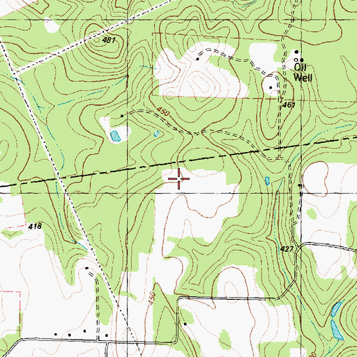 Topographic Map of Elkhart Creek Springs, TX