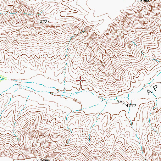 Topographic Map of Apache Spring, TX