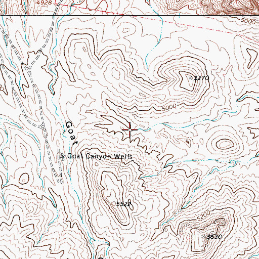 Topographic Map of Eagle Spring, TX