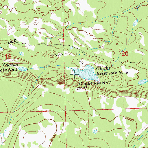 Topographic Map of Citizens Dam, CO