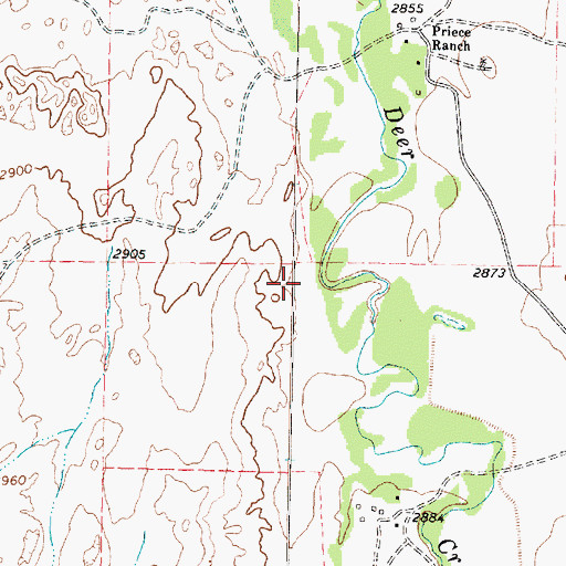 Topographic Map of White Deer Springs, TX