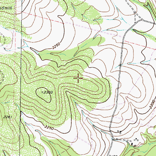 Topographic Map of Dove Creek Springs, TX