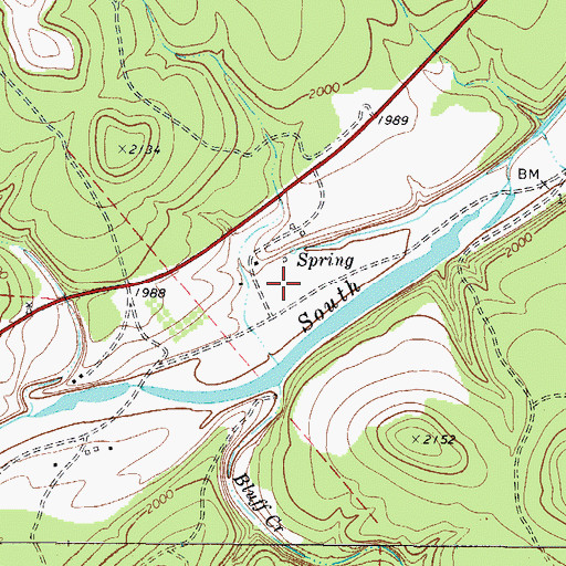 Topographic Map of Tanner Springs, TX
