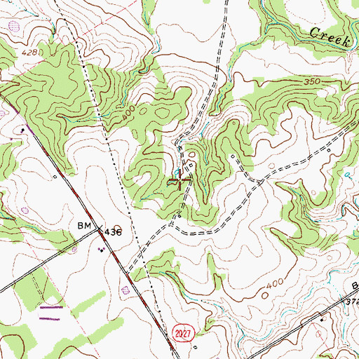 Topographic Map of Cedar Springs, TX