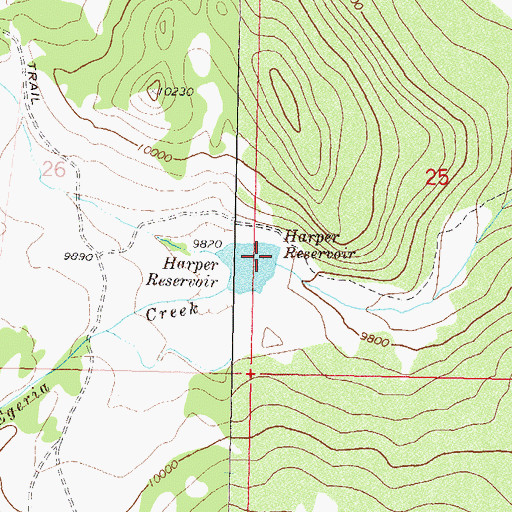 Topographic Map of Harper and Sons Dam, CO