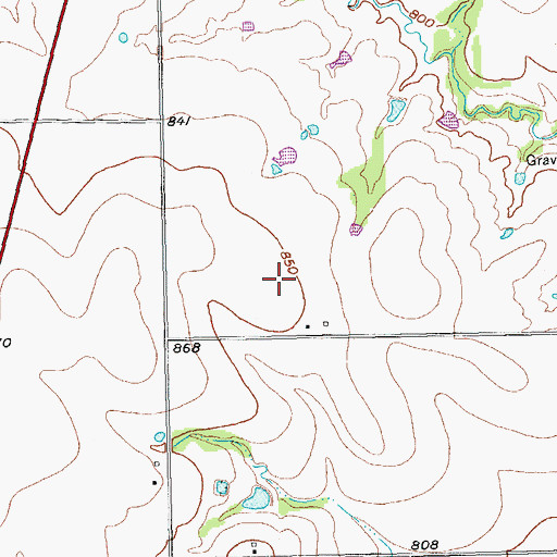 Topographic Map of McKinstry Springs, TX