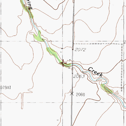 Topographic Map of Spring Creek, TX