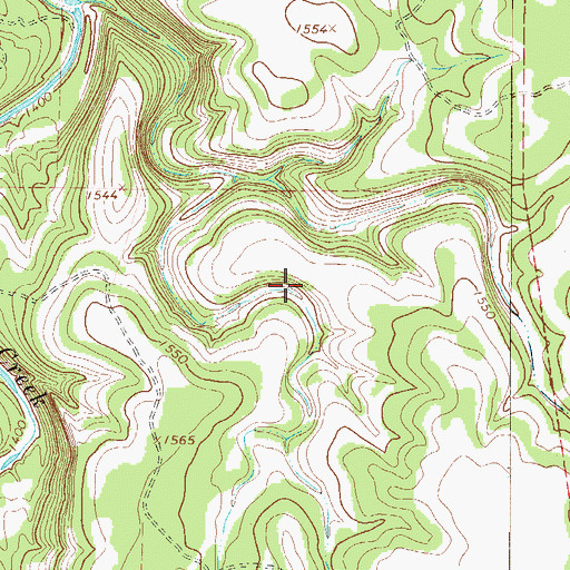 Topographic Map of Buffalo Springs, TX