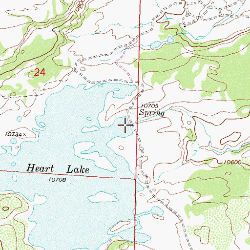 Topographic Map of Heart Lake Dam, CO