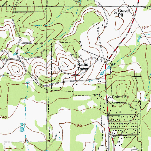 Topographic Map of Dripping Springs, TX