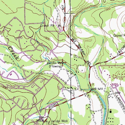 Topographic Map of Jacobs Well Spring, TX