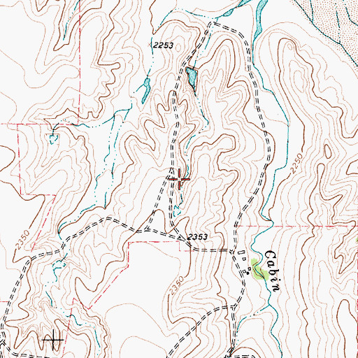 Topographic Map of Jo Spring, TX