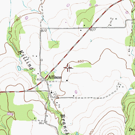 Topographic Map of Dripping Springs, TX