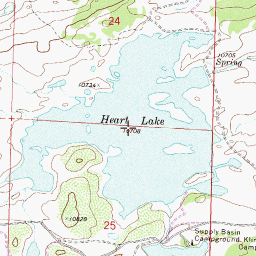 Topographic Map of Heart Lake Reservoir, CO