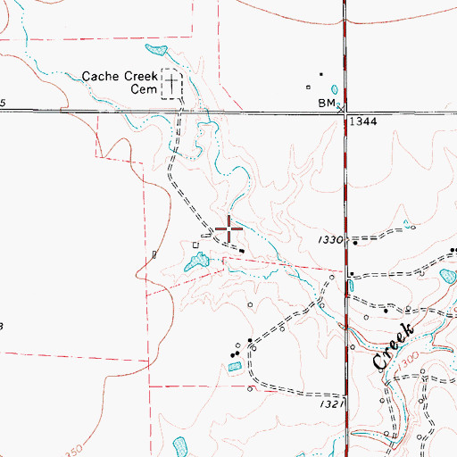 Topographic Map of Fancher Spring, TX