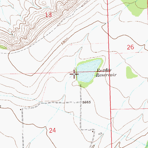 Topographic Map of Reeder Dam, CO