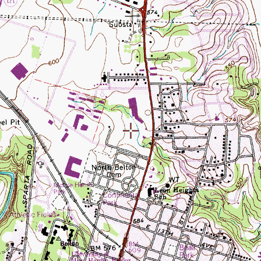 Topographic Map of Leon Springs, TX