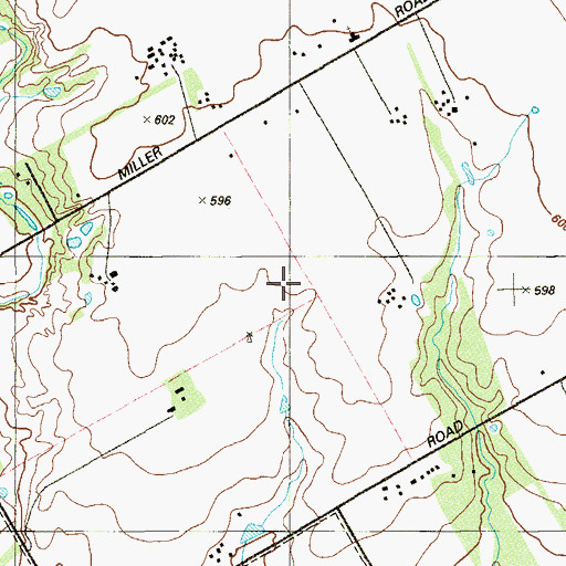 Topographic Map of Martinez Springs, TX