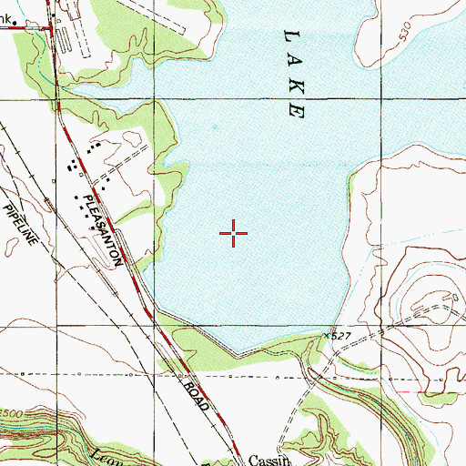 Topographic Map of Mitchell Lake Spring, TX