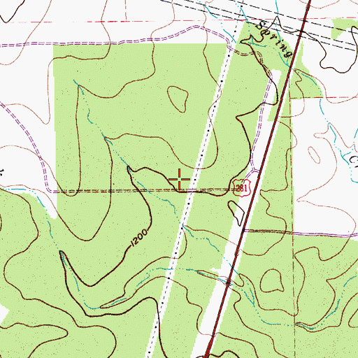 Topographic Map of Crofts Springs, TX