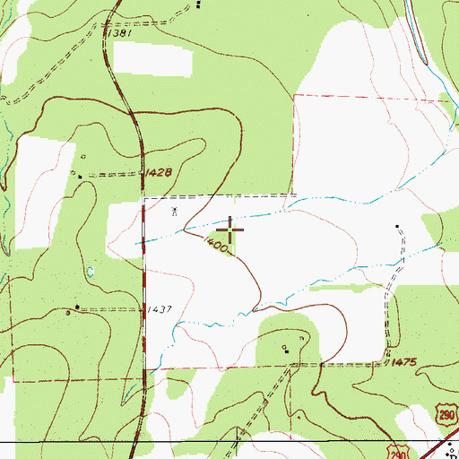 Topographic Map of Rocky Creek Springs, TX