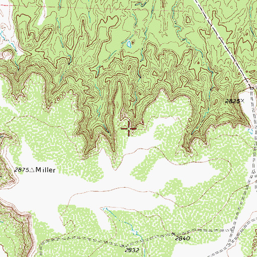 Topographic Map of Gavett Springs (historical), TX