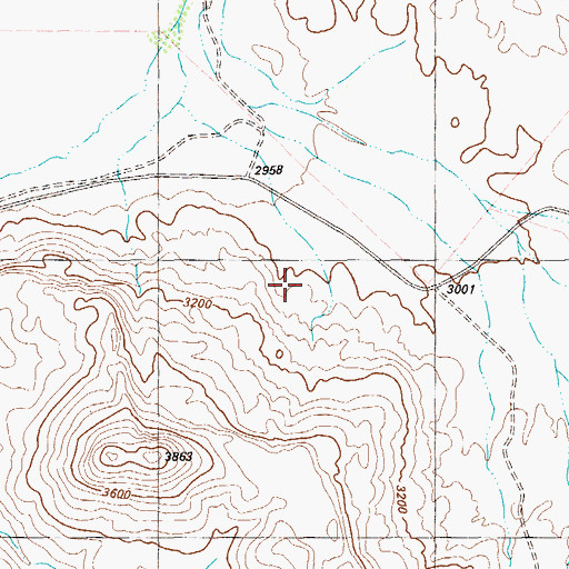 Topographic Map of Buttrill Springs, TX