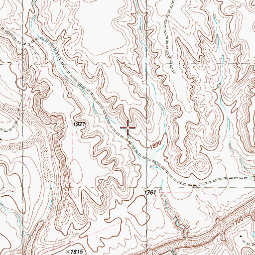 Topographic Map of Coe Springs, TX