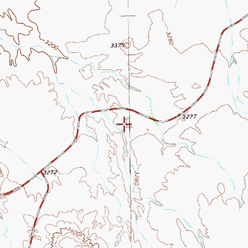 Topographic Map of Gano Springs, TX