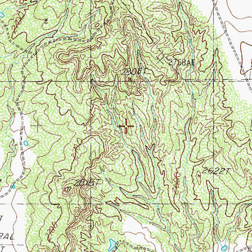 Topographic Map of Florenz Springs, TX