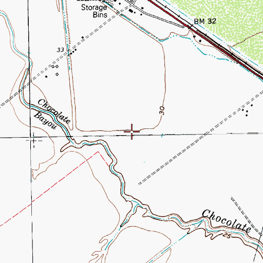 Topographic Map of Johnson Spring, TX
