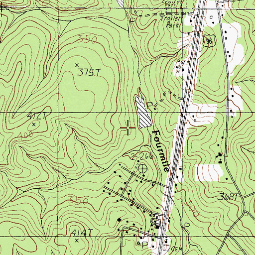 Topographic Map of Buck Spring, TX