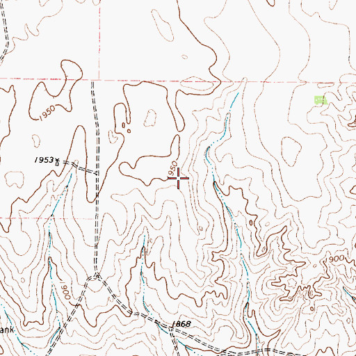 Topographic Map of Sand Creek Springs, TX