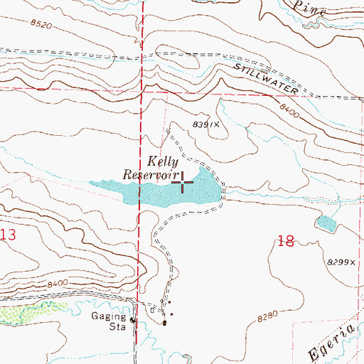 Topographic Map of Kelly Dam, CO